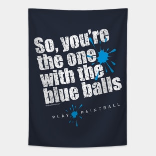 Blue Balls (Paintball) Tapestry