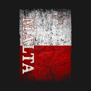 Malta Flag Gift Women Men Children Malta Retro Vintage T-Shirt