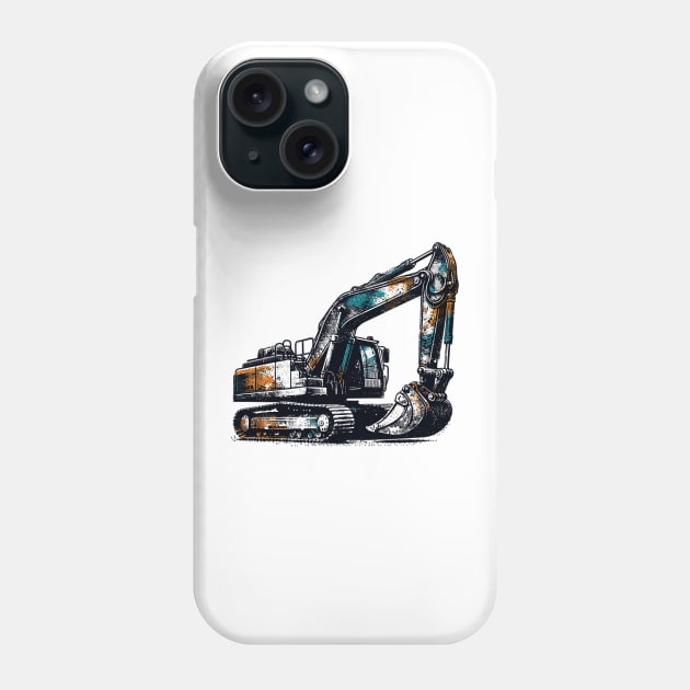 Excavator Phone Case by Vehicles-Art