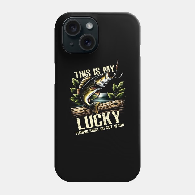 This Is My Lucky Fishing - Do Not Wash Walleye Phone Case by ArtbyJester