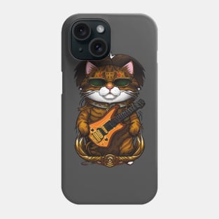 Cute Cat Meowstic Melodies: The Shredding Guitarist Kitty Phone Case