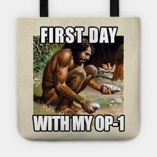 First Day With My OP-1 - Funny Audio Engineer/Music Producer Gift Tote