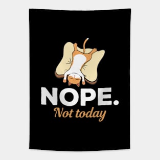 Nope Not Today Sleeping Cat Tapestry