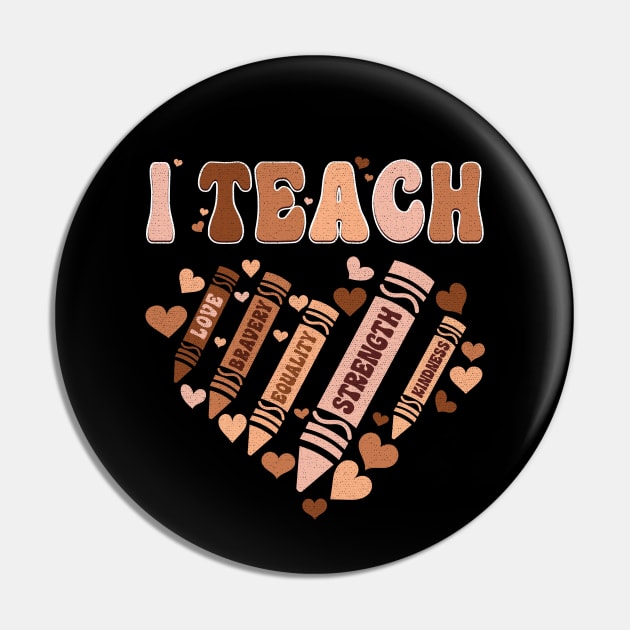 I Teach Black History Teacher Pin by antrazdixonlda