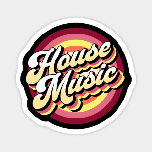 HOUSE MUSIC  - drop shadow target (yellow/red) Magnet