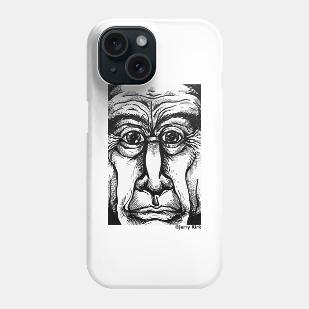 'PORTRAIT OF AN OLD MAN WHO EXISTS ONLY IN MY IMAGINATION' Phone Case by jerrykirk