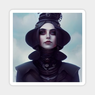 Cynical Steamgoth Woman Magnet