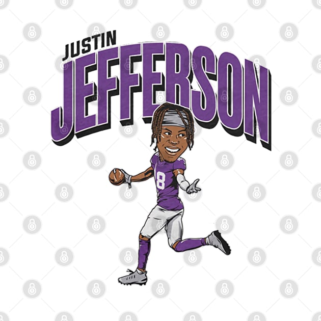 Justin Jefferson Caricature by Chunta_Design