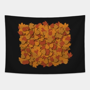 Brown Fall Leaves Tapestry