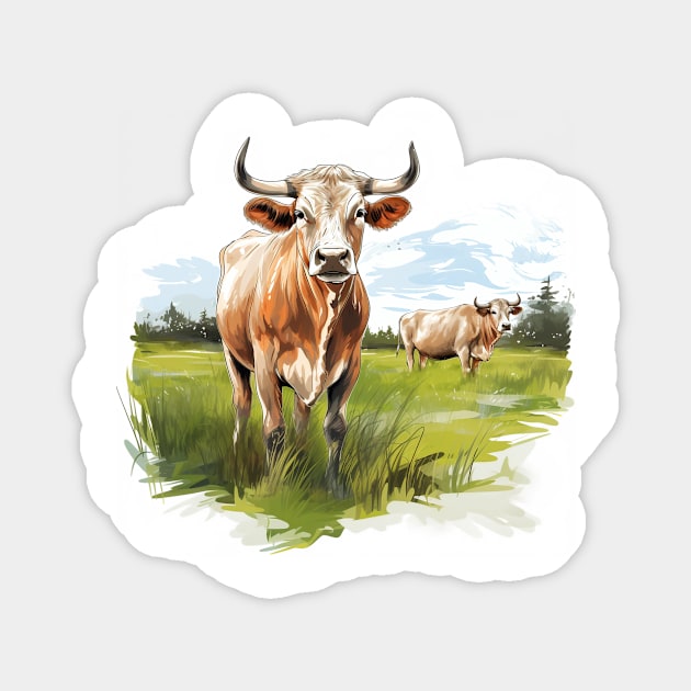 Farm Cow Art Magnet by zooleisurelife