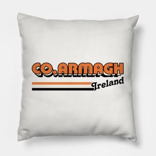 County Armagh / Retro Style Irish County Design Pillow