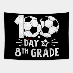 100 Days Of Eighth Grade Teacher 100th Day Of School Soccer Tapestry