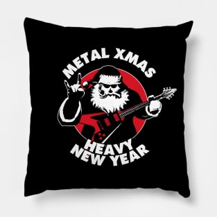 Metal Christmas & Heavy New Year | Heavy Metal Santa Claus Pillow