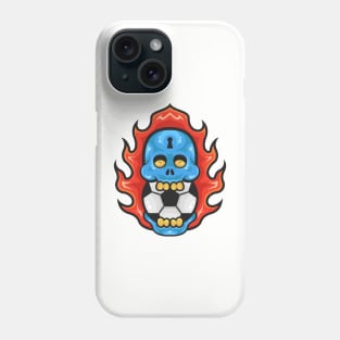 Soccer Skull on Fire Phone Case