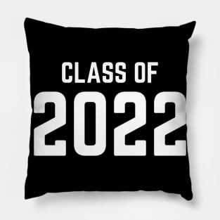 Class Of 2022. Simple Typography White Graduation 2022 Design. Pillow