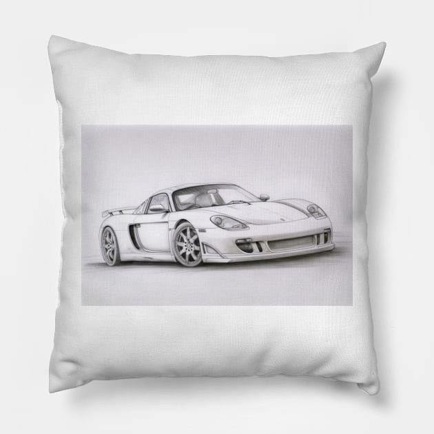 Porch Carrera GT Pillow by SpaceCars