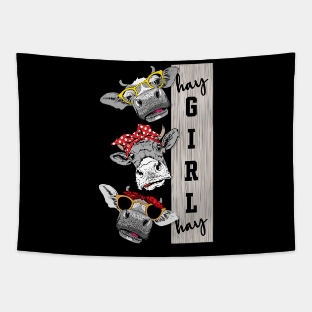 Heifer Hay Girl Hay Crazy Cow lovers Tapestry by reginaturner