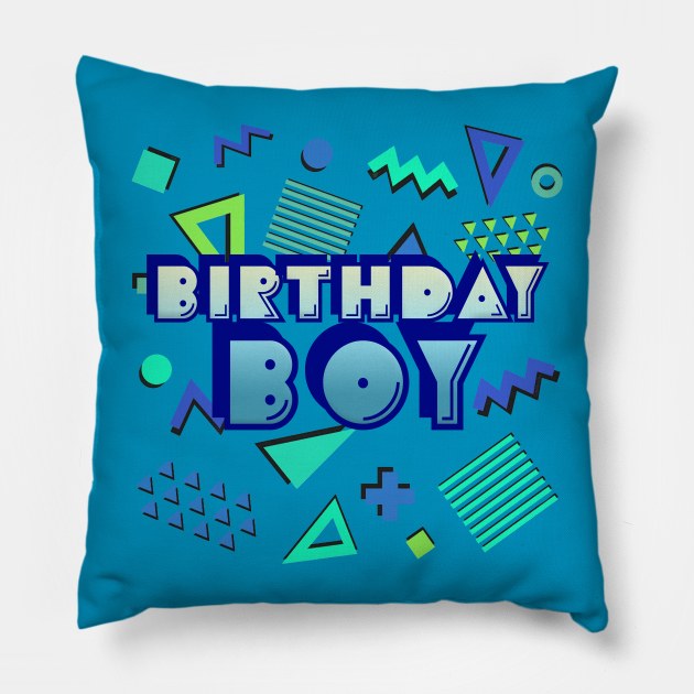 Birthday Boy Graphic Tee Pillow by DankFutura