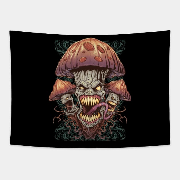 Evil Mushrooms Tapestry by Lalamonte