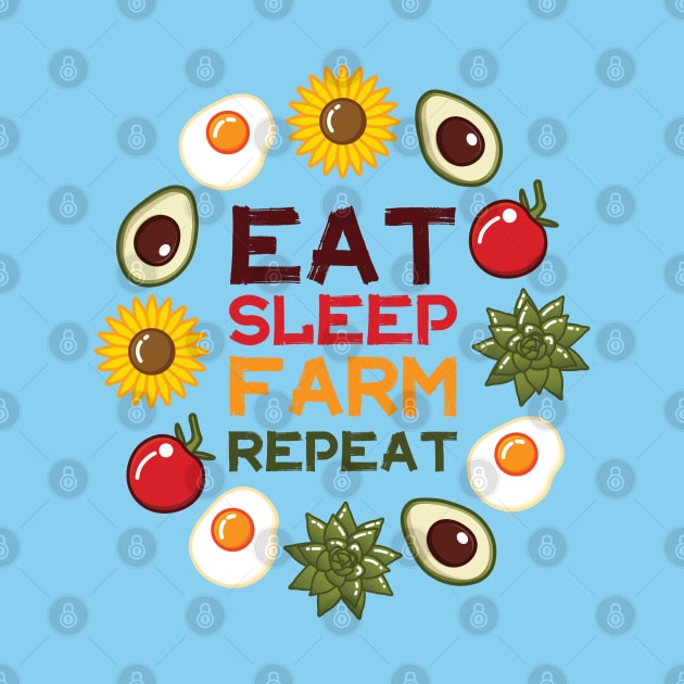 Eat Sleep Farm Repeat | Baby Blue by Wintre2