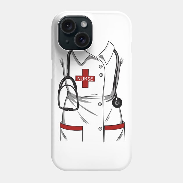 Nurse Costume - Funny RN LPN Costumes Phone Case by Shirtbubble