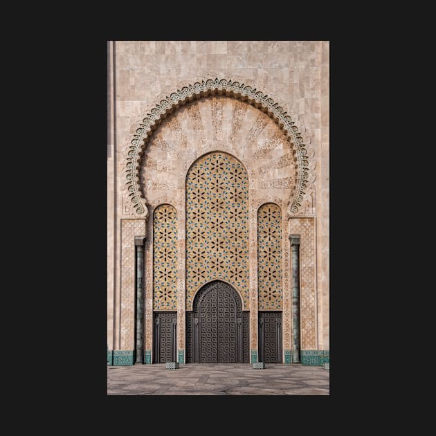 Ornate exterior moroccan brass door by mitzobs