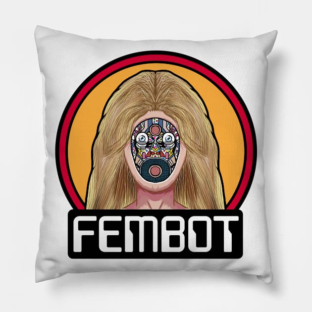 FEMale roBOT Pillow by Doc Multiverse Designs