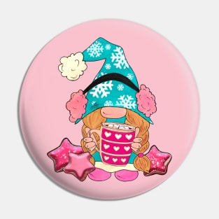 Cute Gnome with Hot Cocoa Pin