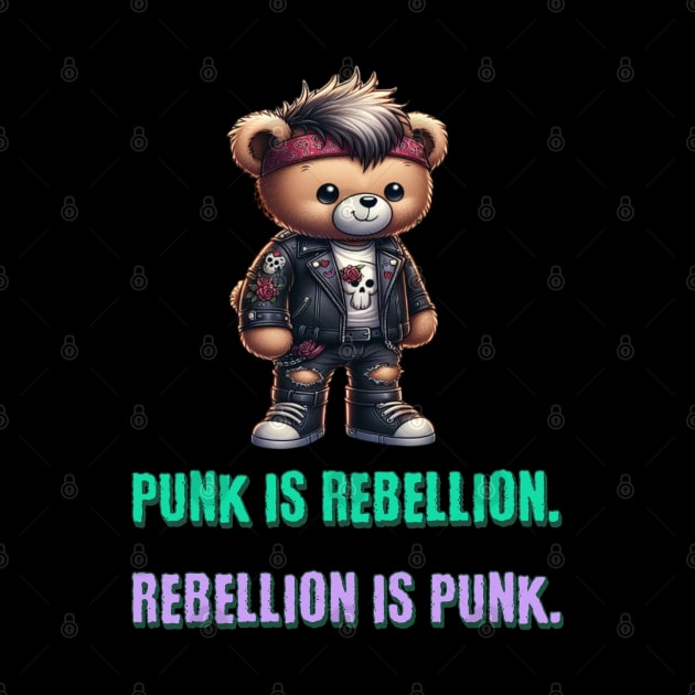 Punk teddy bear by Out of the world