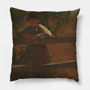 A Country Lad by Winslow Homer Pillow