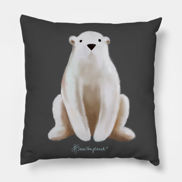 Polar bear Pillow by kozinoart