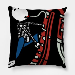 Contrabassoon man Pillow