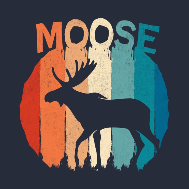 Moose Vintage Retro by TheDesignDepot