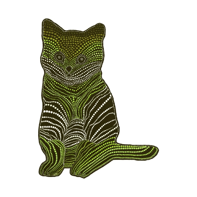 Meow Meow - Lime Green by Amy Diener