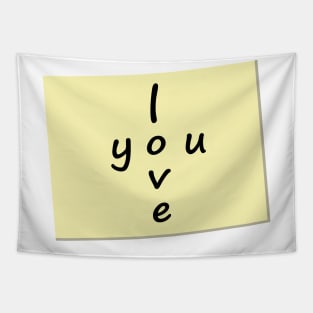 I Love You Post it Note Tapestry