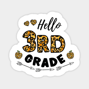 Hello 3rd Grade Leopard Back To School Magnet