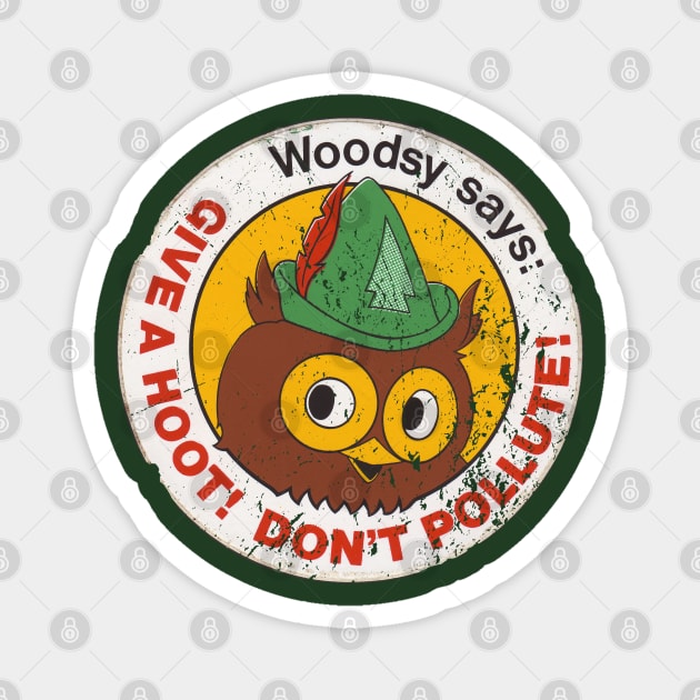 Woodsy Owl Magnet by retrorockit