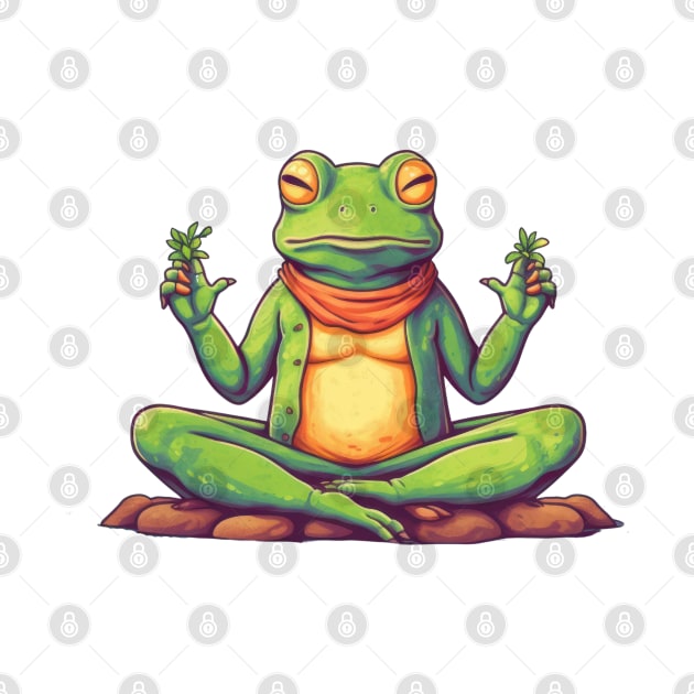 Frog pose is definitely our new fave yoga move by Pixel Poetry