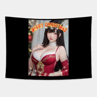 Merry Christmas Anime Girl Cosplay Xmas Cute Christmas Girl Tapestry