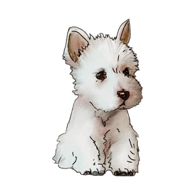 Puppy Westie by ArtInPi