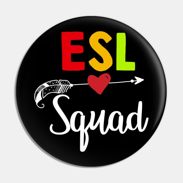 Esl Squad Teacher Back To School Pin by aaltadel