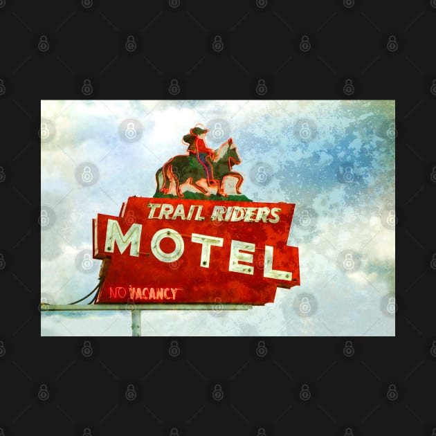 Trail Riders Motel Neon Sign by art64