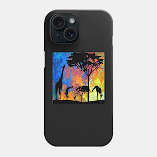 African Dawn animals wildlife sunrise Phone Case