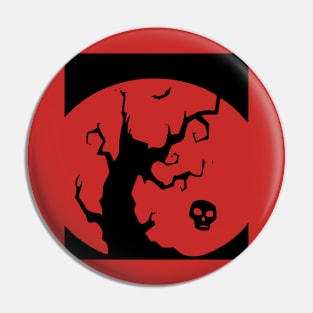 Halloween Dead Tree & Skull Pin