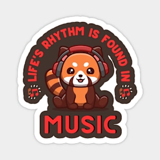 Life's rythm found in music kawaii Magnet