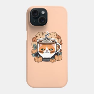 Autumn Pumpkin Latte in Cat Cup Phone Case