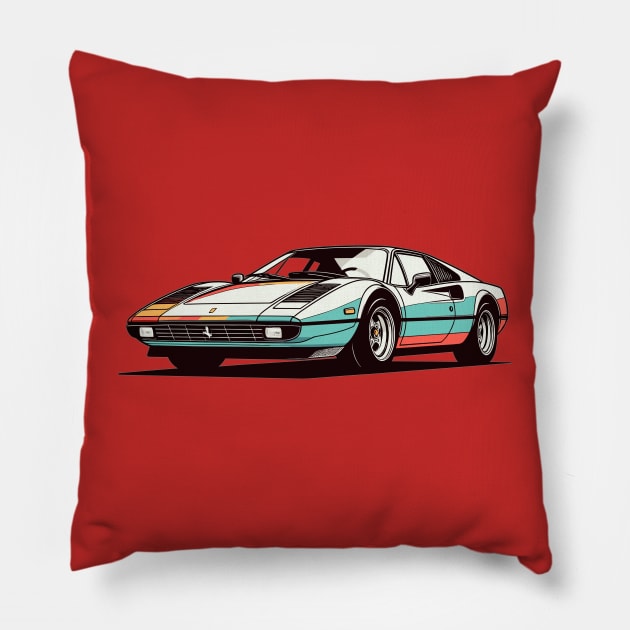 Ferrari 308 Pillow by Vehicles-Art