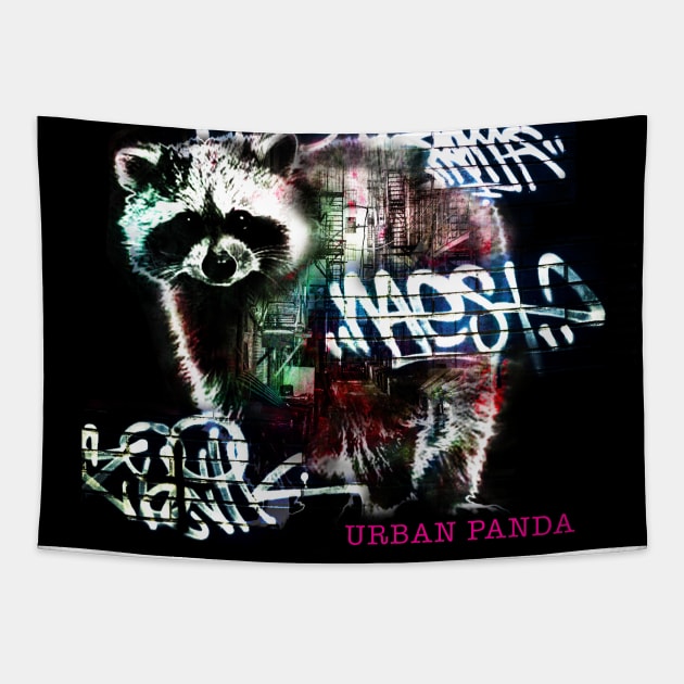 Urban Panda Street Tapestry by CR8ART