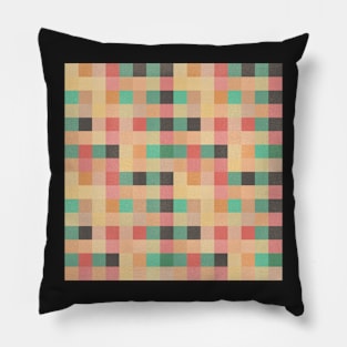 Mod Distressed Square Pattern Pillow