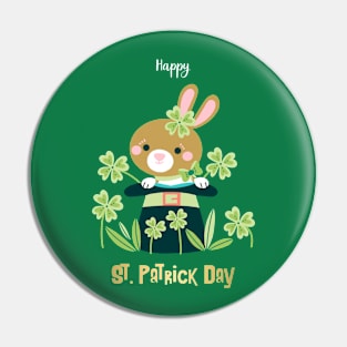 Saint Patrick Bunny Pin